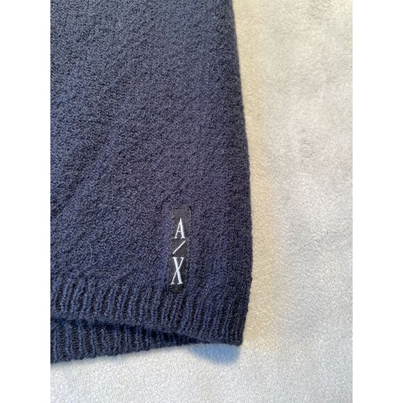 Armani Exchange Mens Hvy Wool Blend V Neck Sweater M Gorpcore Golf Y2k Campcore - Picture 9 of 9